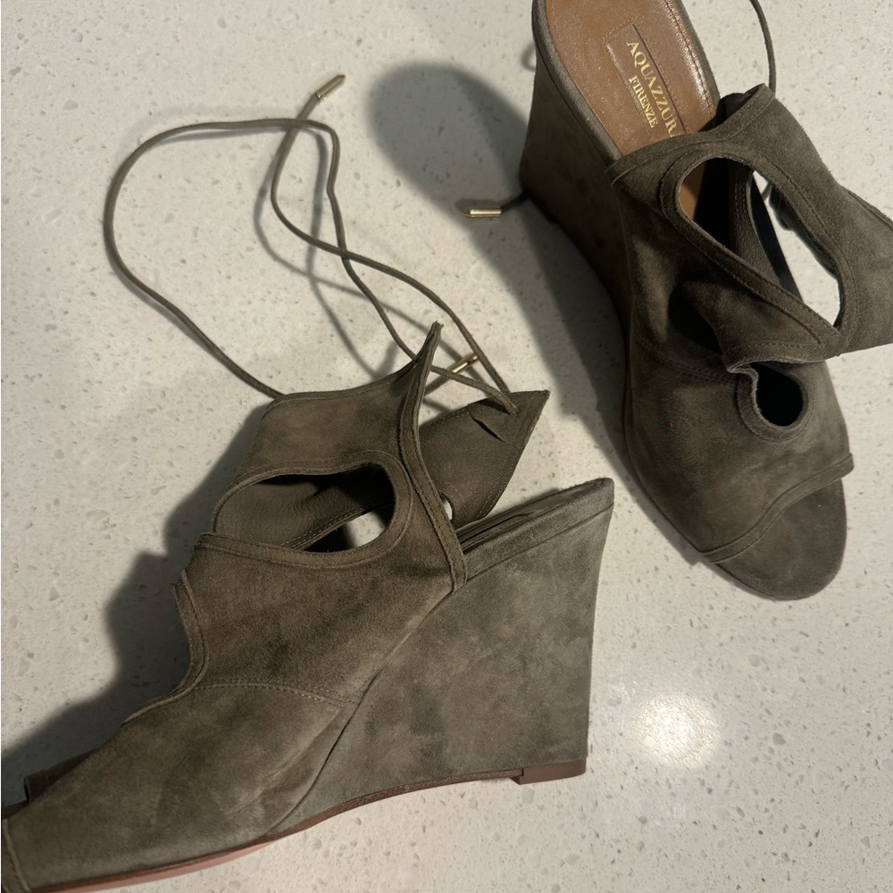 Aquazzura Lace Up Wedges